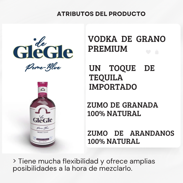 LICOR DE GLE GLE – Granada & Blueberry | 17% Alc./Vol.